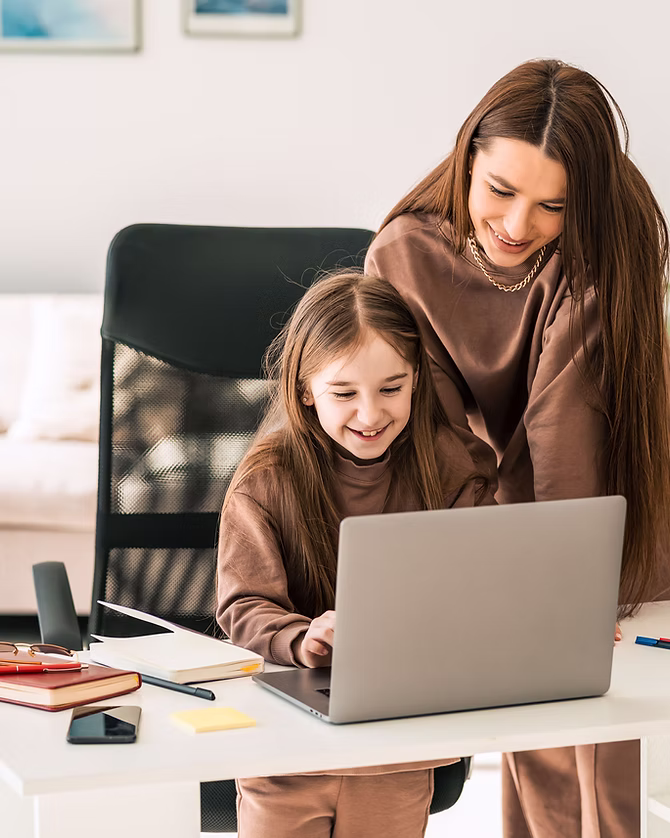 Parent and child using the ScopeArk portal together